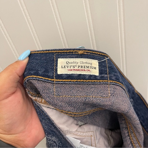 NWT Levi’s 501 Paisley Print Cut Off Shorts Sz 33 - Picture 7 of 11